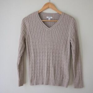Croft &‎ Barrow Cable-Knit V-Neck Sweater